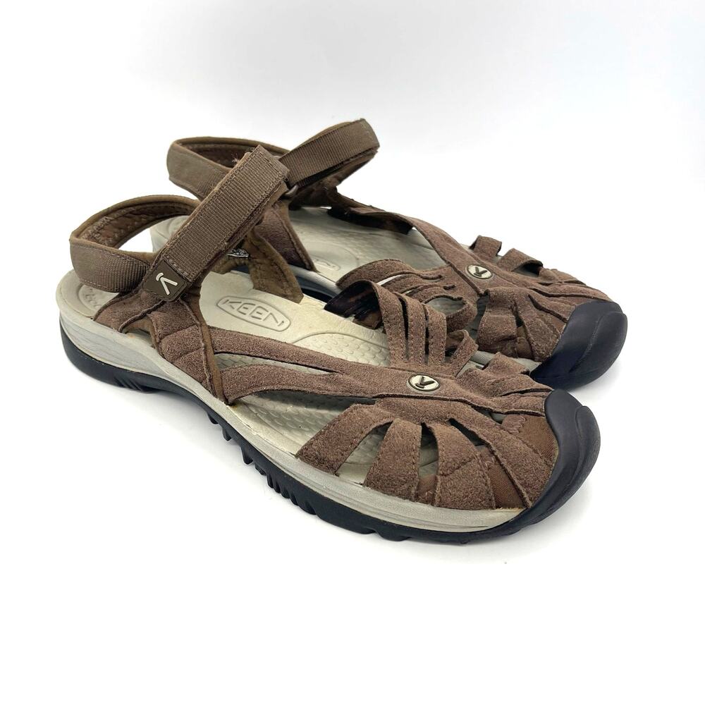 Keen Women's Rose Brown Sandals Size 9.5 Adjustable Hook & Loop Straps